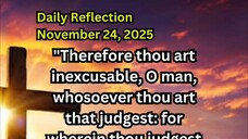 Daily Reflection November 24, 2025 #faith #bible #reflection