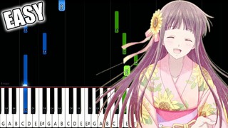 Eden - Fruits Basket Season 2 ED 2 - SLOW EASY Piano Tutorial