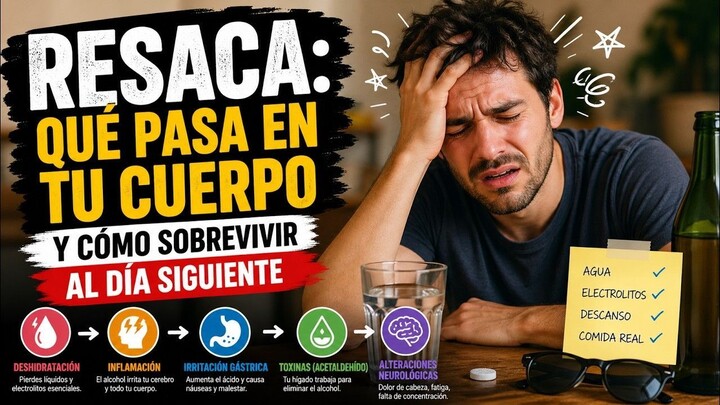 Resaca: Qué pasa en tu cuerpo y cómo sobrevivir al día siguiente.