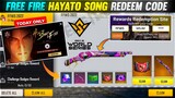 Free Fire Hayato New Song Redeem Code 🔥 After Free Fire Ban | Free Fire Tales Event | Headshot Trick