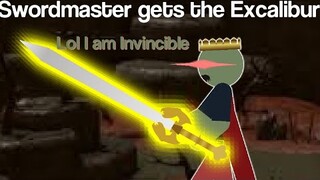 When Swordmaster gets the Excalibur - Tower Defense Simulator