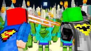 1000 Mutant Zombies vs Superheroes JJ and Mikey in Minecraft - Maizen