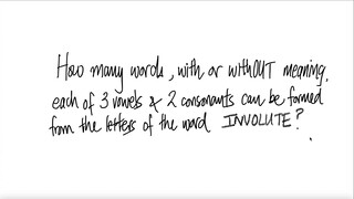 How many words, with or withOUT meaning, each of 3 vowels & 2 consonents ...