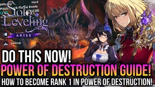 Solo Leveling Arise - How to Become Rank 1 In Power Of Destruction! *Do This Now!*