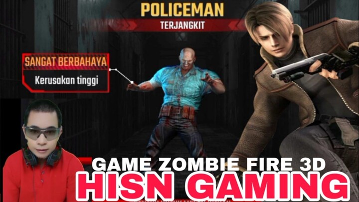game zombie fire 3D melawan policeman 👮‍♂️ di kota salju