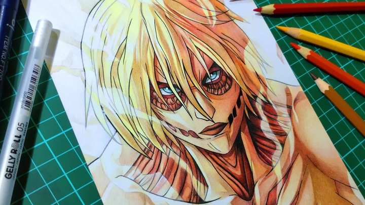วาดไททันตัวเมีย / Annie leonhart Attack on titan / Attack on Titan