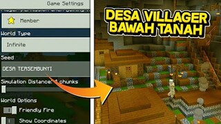 MINECRAFT RAHASIA DESA TERSEMBUNYI BAWAH TANAH DI MCPE!!