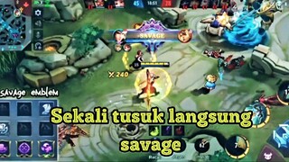 1 X  TUSUK LANGSUNG BOLONG BAGAIKAN SATE  《》 BUILD ZILONG TERSAKIT 😱