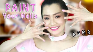 ASMR ไทย ร้านทำเล็บ พี่น้ำชา ทาสีเล็บ ตัดเล็บ สวยๆ ASMR Paint Your Nails | Sponsor By Night Night