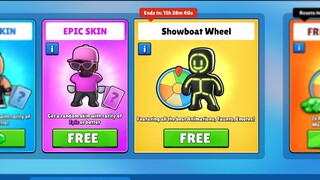 Stumble Guys Free New SnowBoat Wheel 😍😱 Stumble Guys Free New Skin #stumbleguys