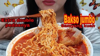 ASMR BAKSO JUMBO SAMYANG KUAH | ASMR MUKBANG INDONESIA | EATING SOUNDS