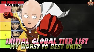 [One Punch Man World] - Global Tier list based on EXTENSIVE Closed Beta Testing! Subject to change