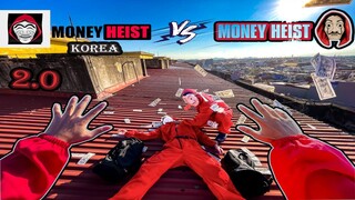 MONEY HEIST SPAIN vs MONEY HEIST KOREA In Real Life ( Epic Parkour Action Pov ) | B2F | PART. 2