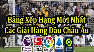 Tổng Hợp Bảng Xếp Hạng Ngoại Hạng Anh & Các Giải Hàng Đầu Châu Âu Tính Đến Hôm Nay 8/11