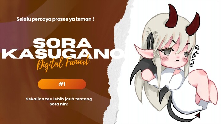 [Fanart] Bikin Fanart Sora Kasugano dari anime Yosuga No Sora⁉️🙀 versi chibi