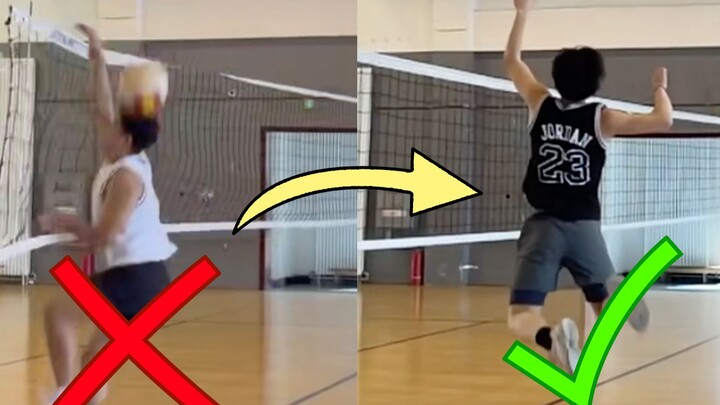 This might be the most comprehensive volleyball spike tutorial on Bilibili – “Body-Disadvantage Stud