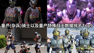 第一数据超100t 杂兵(量产)假面骑士以及量产特殊战士数据排行Top9