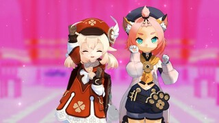 Klee & Diona Sparkle Dance - genshin Impact [MMD]