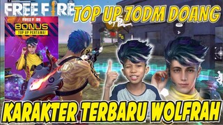 TOP UP 70DM DOANG DAPET KARAKTER TERBARU! DEMAGENYA GA MASUK AKAL ANJAY! - GARENA FREE FIRE