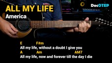 All My Life - America (1979) Easy Guitar Chords Tutorial with Lyrics Part 1