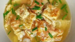 เมนูไข่ ไข่น้ำ วิธีทำไข่น้ำ เมนูง่ายๆ ได้ประโยชน์ | แกงจืดไข่น้ำ Omelet soup - ใหม่ใจหนุน