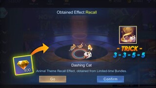 TRICK TO GET DASHING CAT EPIC RECALL ONLY 1 DIAMOND | 250 PROMO DIAMONDS EPIC RECALL | MLBB