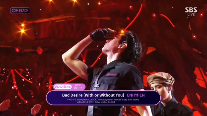 Bad desire ( with or without you)  Enhypen Inkigayo perfomance