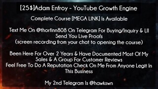 [25$]Adam Enfroy course - YouTube Growth Engine download