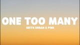 Keith Urban & P!nk - One Too Many (Lyrics)