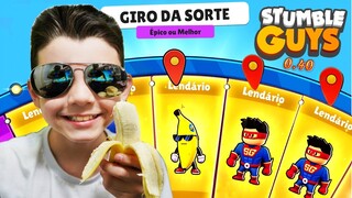 GIRO DA SORTE no STUMBLE GUYS CONSEGUI AS NOVAS SKINS + CADA COROA COMO BANANA! - Piero Start Games