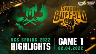 Highlights GAM vs SGB [Ván 1][VCS Mùa Xuân 2022][02.04.2022]