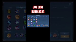 Joy Best Build 2024 (Part 2) #shorts #mlbb