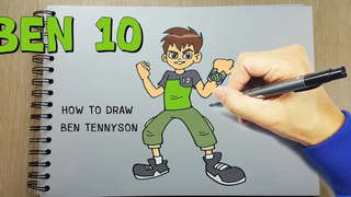 สอนวาดเบนเท็น BEN 10 โดยครูขวด HOW TO DRAW BEN 10