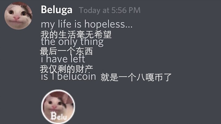 [Beluga和他的小伙伴]除了八嘎币我一无所有了...