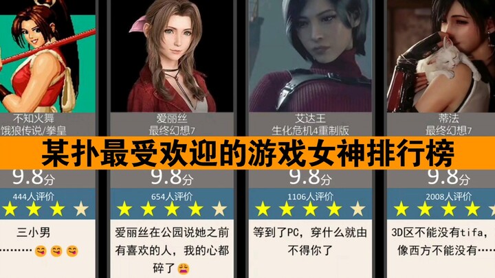 (คำวิจารณ์จากแพลตฟอร์มหนึ่ง) ตารางจัดอันดับคะแนนเทพธิดาแห่งเกมที่ได้รับความนิยมสูงสุด (คัดเลือกเพียง