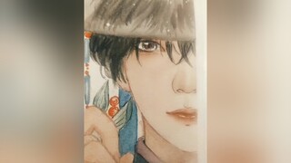 Không hiểu sao không dùng app mà nó cứ bóp mặt🤣🤣🤣 Vẽ một chàng trai Hàn Quốc😊😊😊