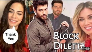 Demet Ozdemir thank you to Can Yaman to block diletta Leotta