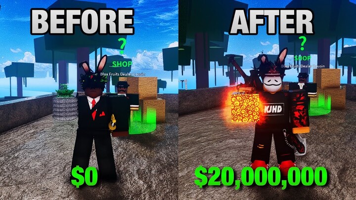 Spending $20M on RANDOM Fruits And Giving Them To Noobs - Blox Fruits