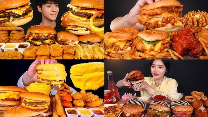 BURGER ASMR MUKBANG COMPILATION 🍔