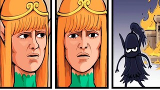 Abstract elf and her human prey