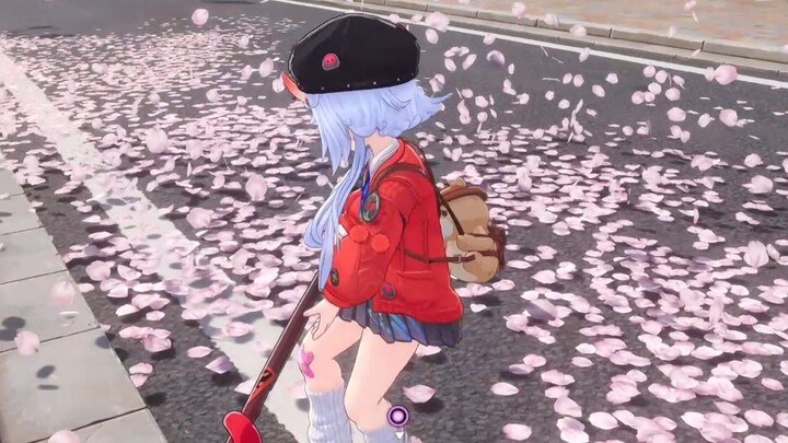 When you’ve got nothing to do, you can use the morning mist to sweep the flower petals.