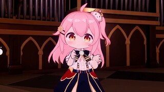 Taffi arrives in the miHoYo Metaverse and leads Hinata to visit Mondstadt Cathedral!