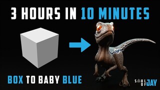 Unveiling the Cutest Baby Blue (Baby Raptor) 3D Modeling Time-Lapse