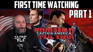 DC fans  First Time Watching Marvel! - Captain America-Civil War - Movie Reaction - Part 1/2