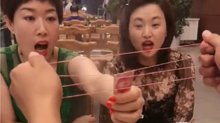 Show off your rubber band jumping skills while eating!