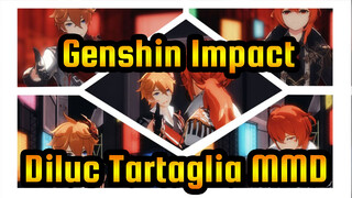 Saling Menatap Melalui Jendela "Fragile" | Diluc, Tartaglia | Genshin Impact MMD