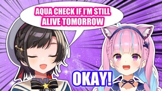 Subaru Asked Aqua to Check on Her Cuz of Bad Omens After Super Gacha Luck【Hololive English Sub】