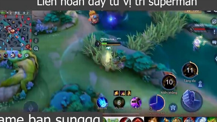 Liên hoàn đẩy từ vị trí superman p2 #gamebansunggg