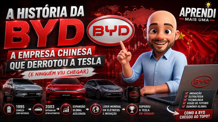 BYD - A EMPRESA CHINESA QUE DERROTOU A TESLA (e Ninguém Viu Chegar)