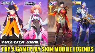 TOP 4 GAMEPLAY SKIN TIER S MOBILE LEGENDS! Skin Angela & Ruby Aspirant, Gusion 11.11, Lesley Star